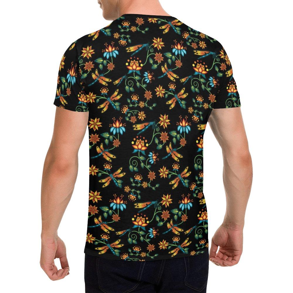 Dragon Lily Noir All Over Print T-Shirt for Men (USA Size) (Model T40) All Over Print T-Shirt for Men (T40) e-joyer 