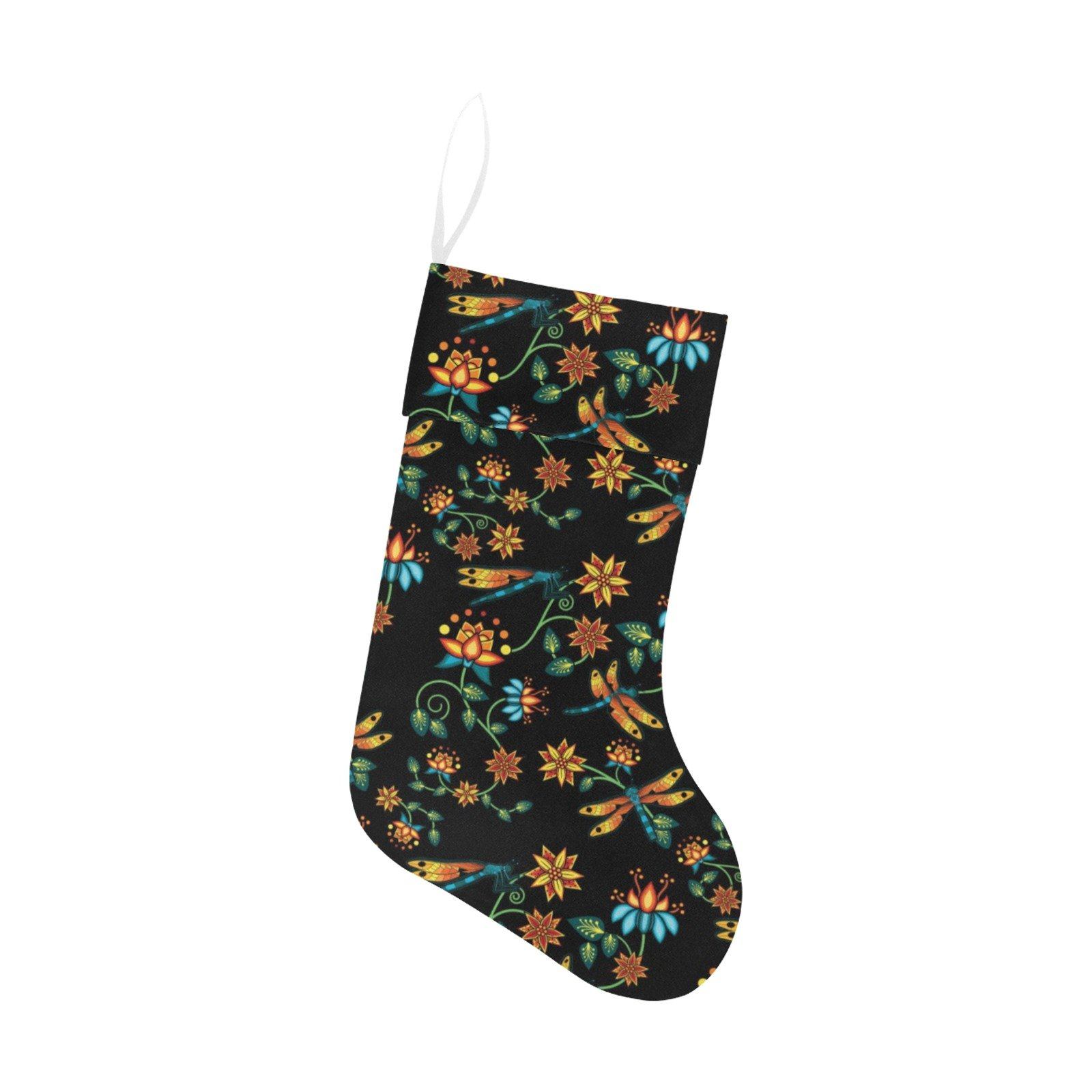 Dragon Lily Noir Christmas Stocking holiday stocking e-joyer 