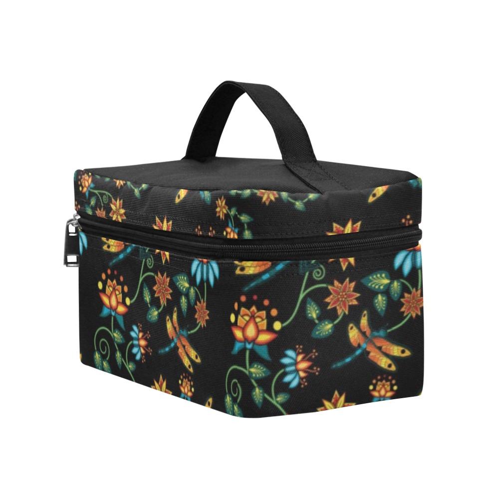 Dragon Lily Noir Cosmetic Bag/Large (Model 1658) bag e-joyer 