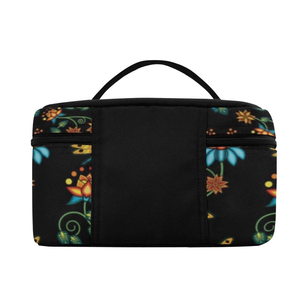 Dragon Lily Noir Cosmetic Bag/Large (Model 1658) bag e-joyer 