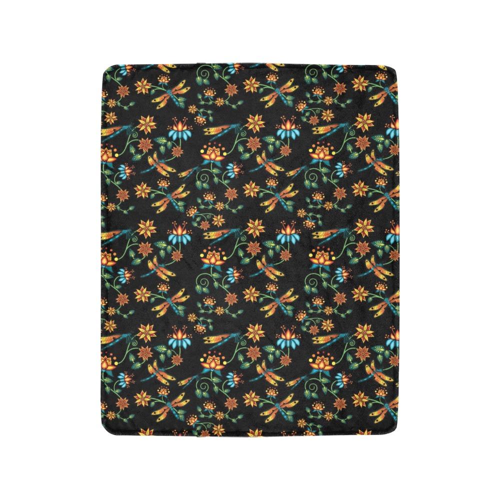 Dragon Lily Noir Ultra-Soft Micro Fleece Blanket 40"x50" Ultra-Soft Blanket 40''x50'' e-joyer 
