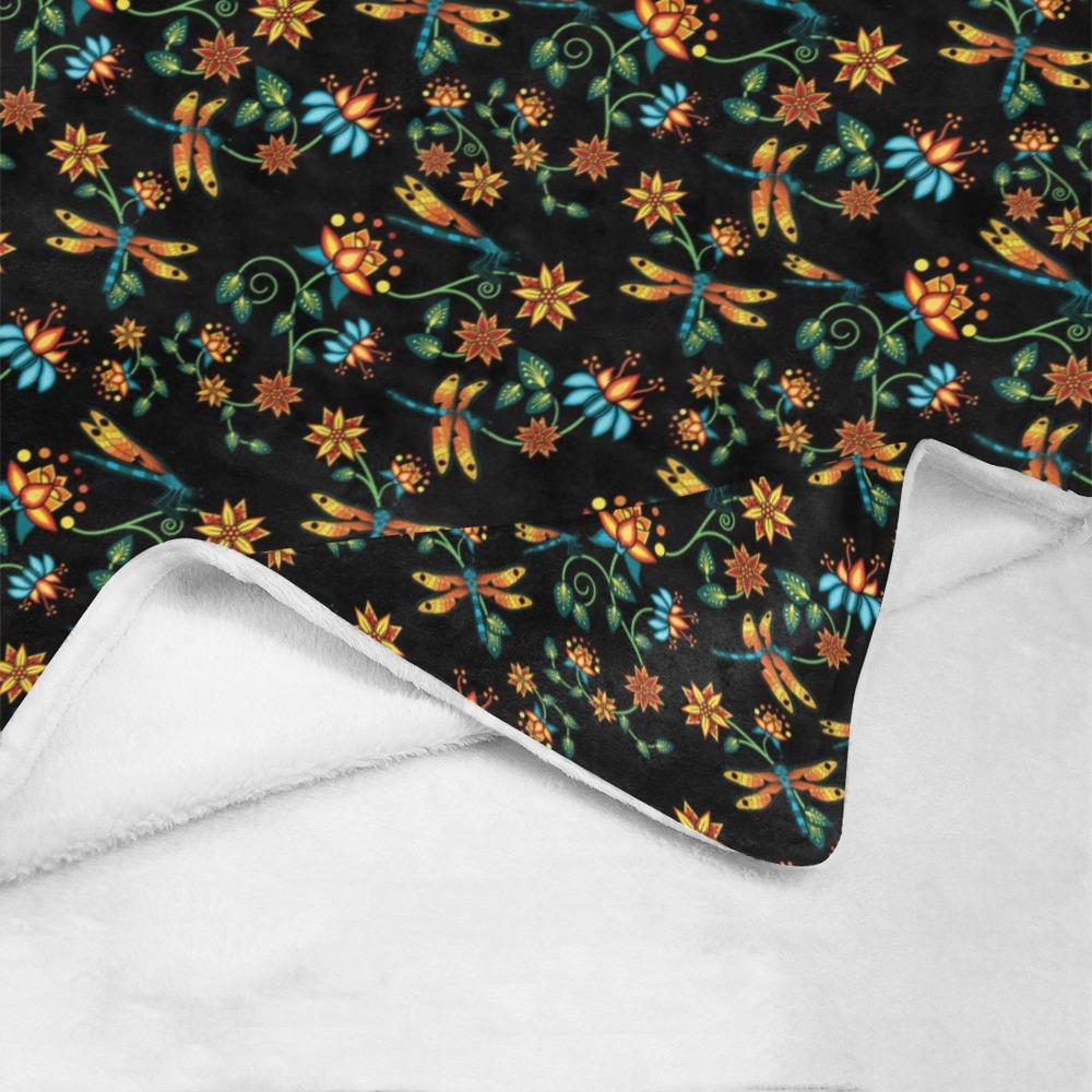Dragon Lily Noir Ultra-Soft Micro Fleece Blanket 50"x60" Ultra-Soft Blanket 50''x60'' e-joyer 