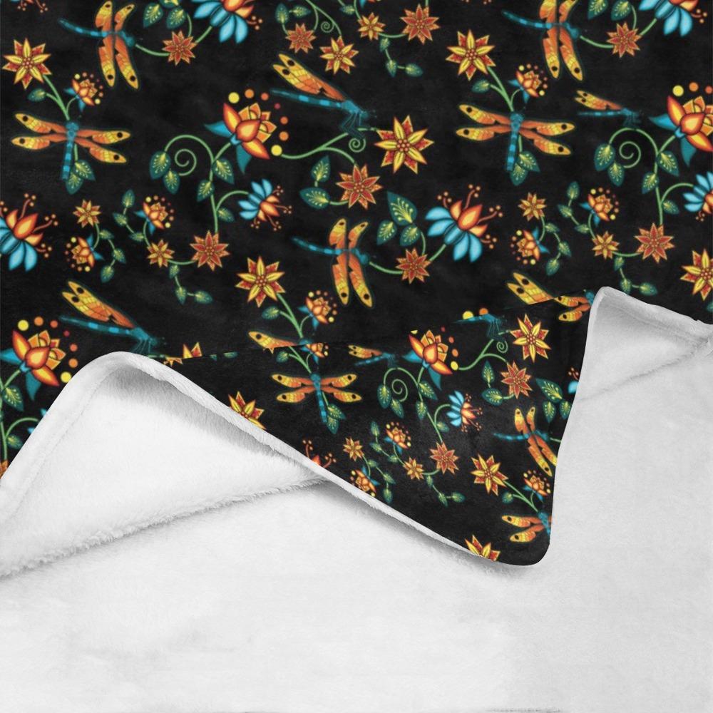 Dragon Lily Noir Ultra-Soft Micro Fleece Blanket 60"x80" Ultra-Soft Blanket 60''x80'' e-joyer 