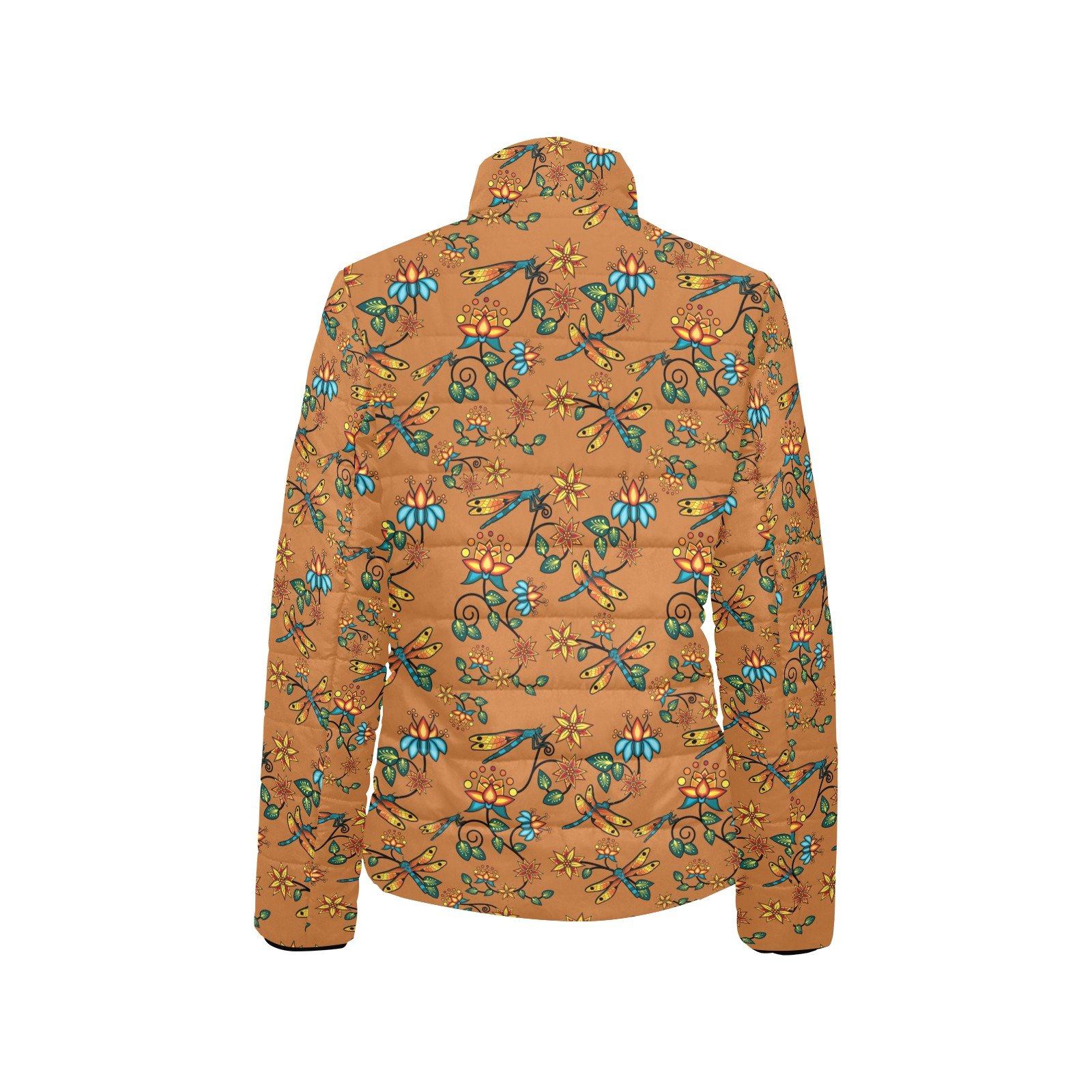 Dragon Lily Sierra Women's Stand Collar Padded Jacket (Model H41) jacket e-joyer 