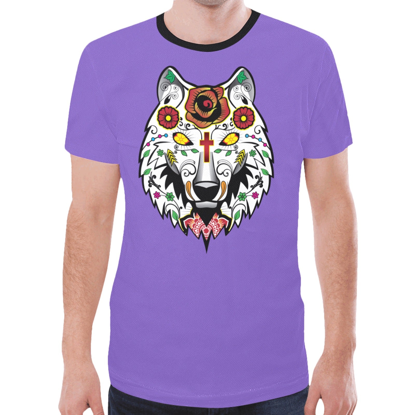 Wolf Spirit Guide (Purple) T-shirt for Men
