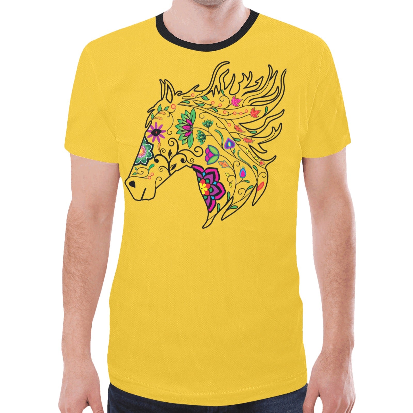 Horse Spirit Guide (Yellow) T-shirt for Men