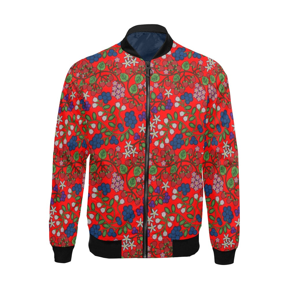 Takwakin Harvest Fire All Over Print Bomber Jacket for Men