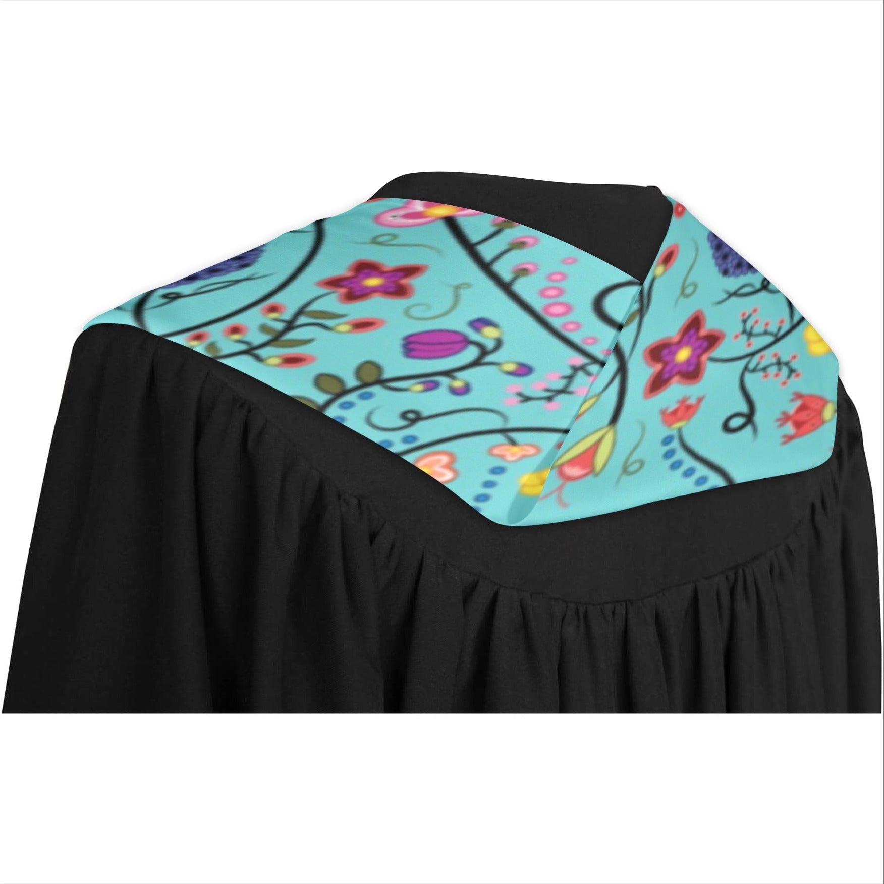 Fresh Fleur Sky Graduation Stole