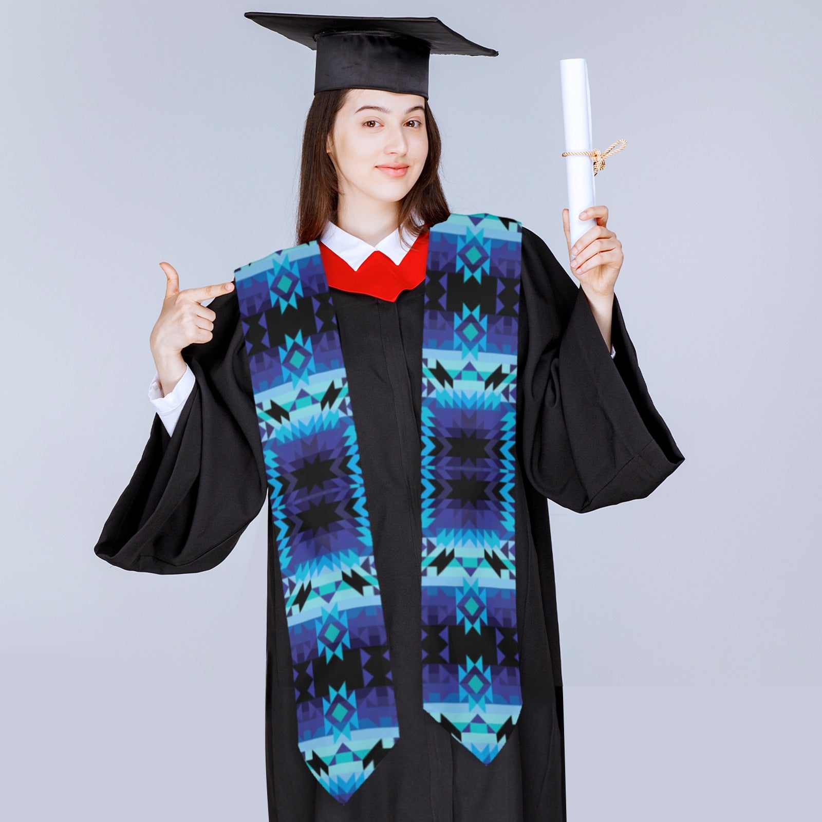 Blue Star Graduation Stole