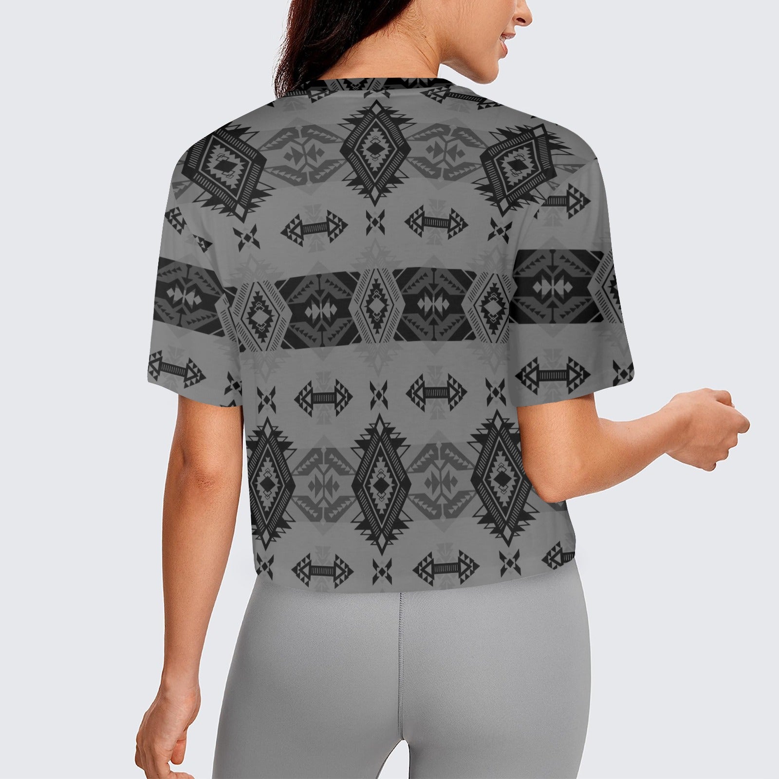 Sovereign Nation Gray Women's Cropped T-shirt