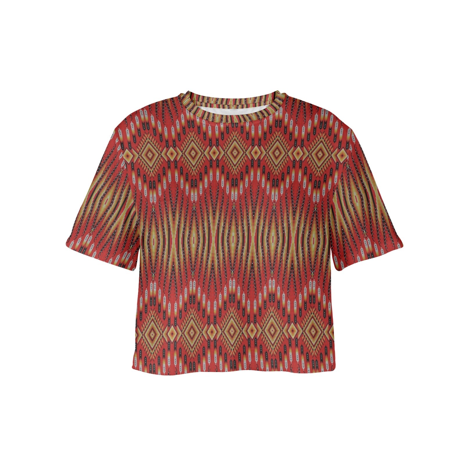 Fire Feather Red Women's Cropped T-shirt