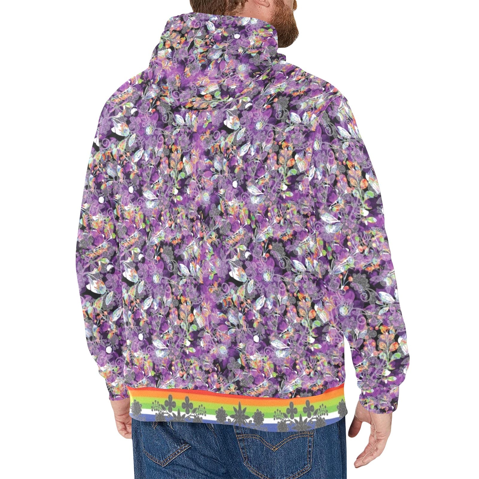 Culture in Nature Purple Men's Long Sleeve Fleece Hoodie