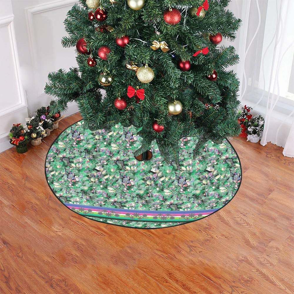 Culture in Nature Green Christmas Tree Skirt 47" x 47"