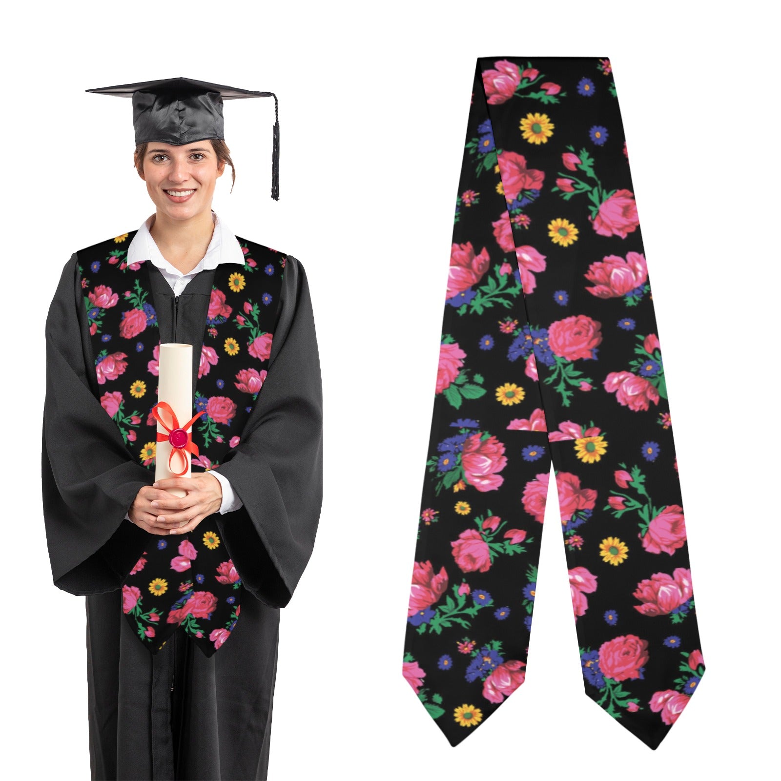 Kokum Ceremony Black Graduation Stole