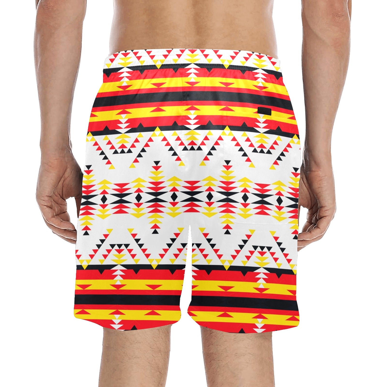 Visions of Peace Directions Men's Mid-Length Beach Shorts