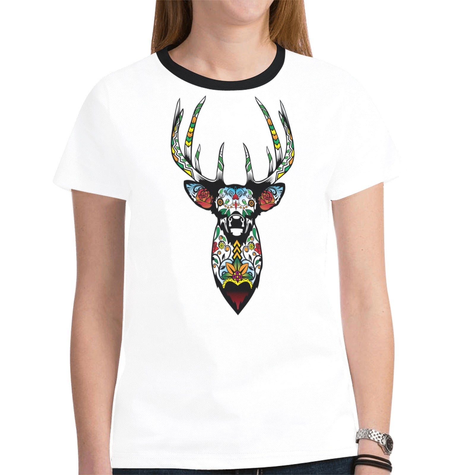 Elk Spirit Guide (White) T-shirt for Women