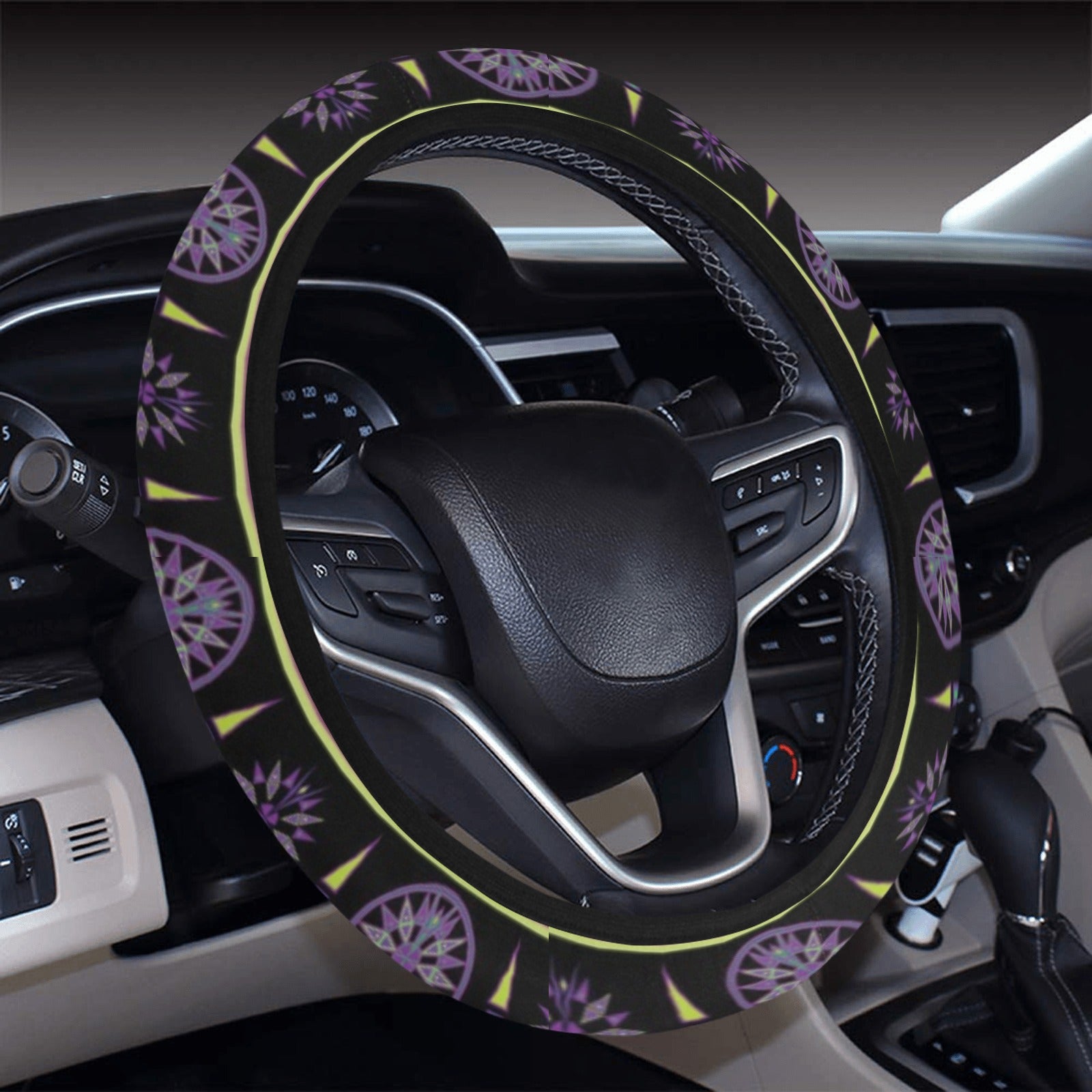 Evening Feather Wheel Steering Wheel Cover with Elastic Edge