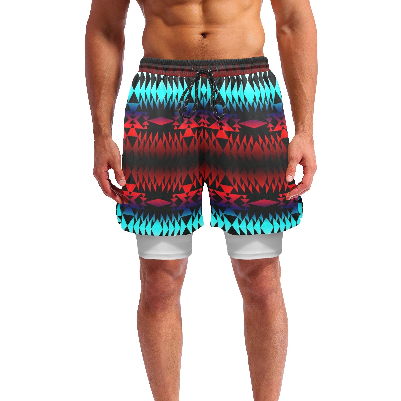In Between Two Worlds Men's Sports Shorts with Compression Liner