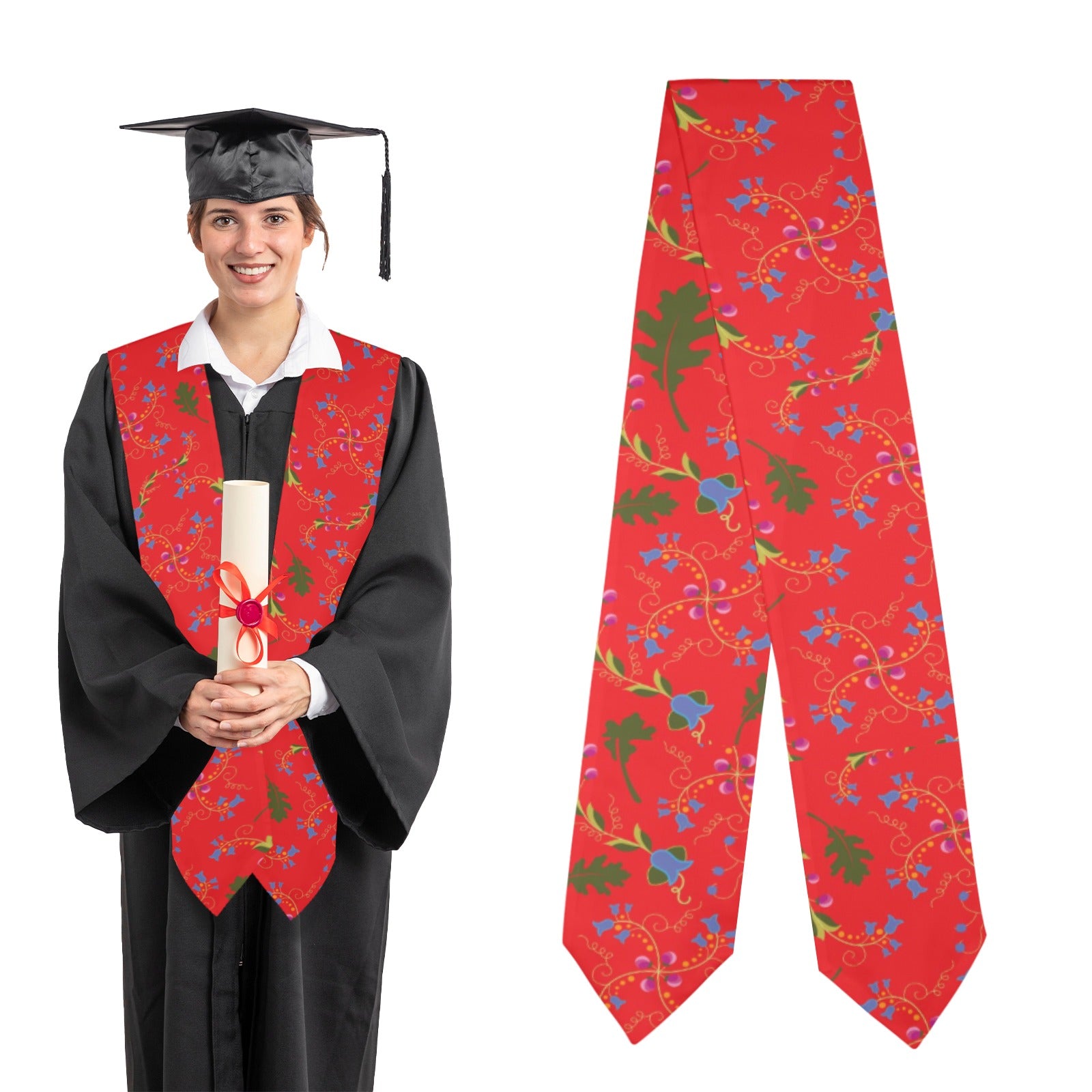 Vine Life Scarlet Graduation Stole