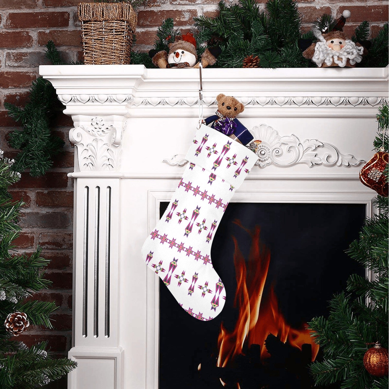 Four Directions Lodge Flurry Christmas Stocking