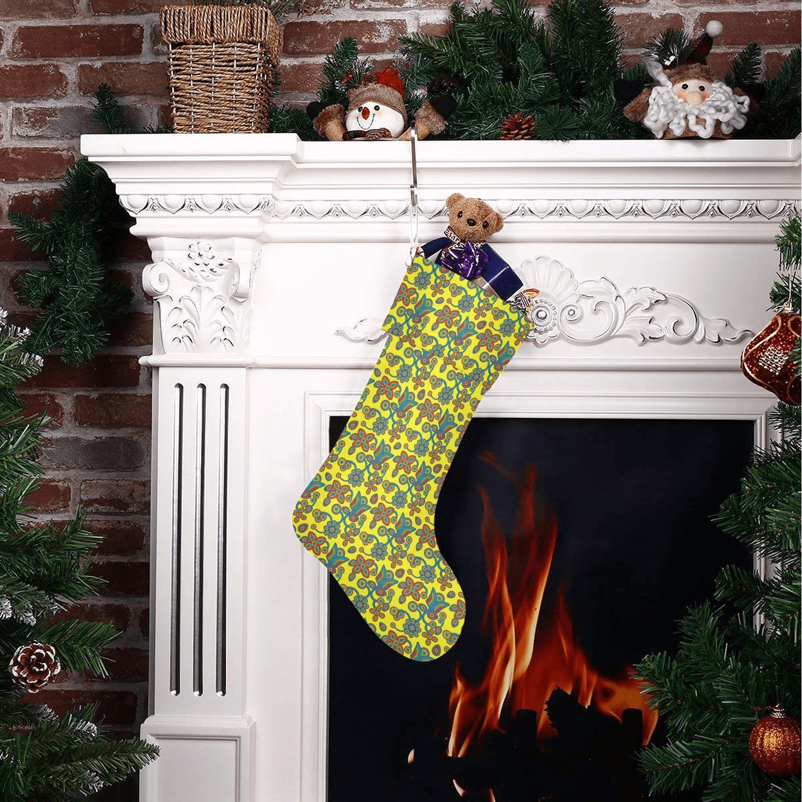 Sky Tomorrow Satin Christmas Stocking