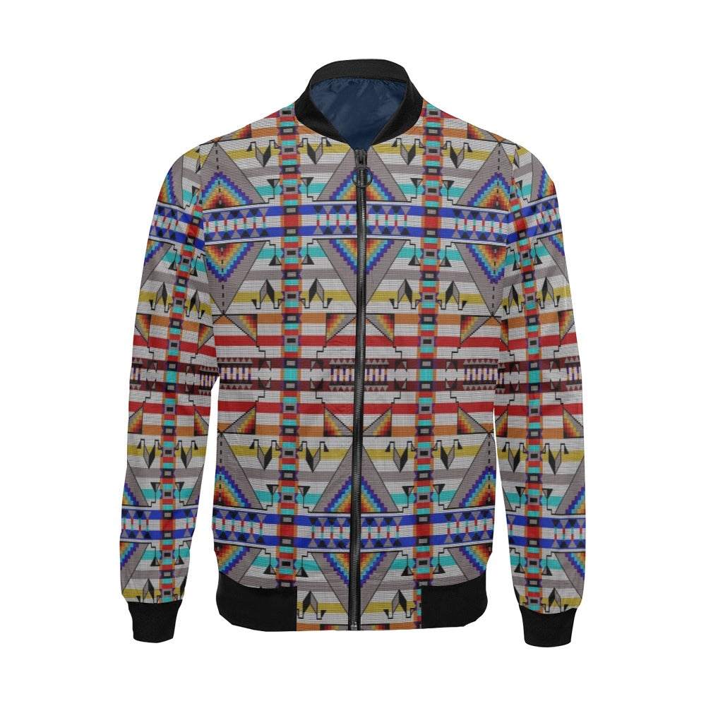 Medicine Blessing White All Over Print Bomber Jacket for Men