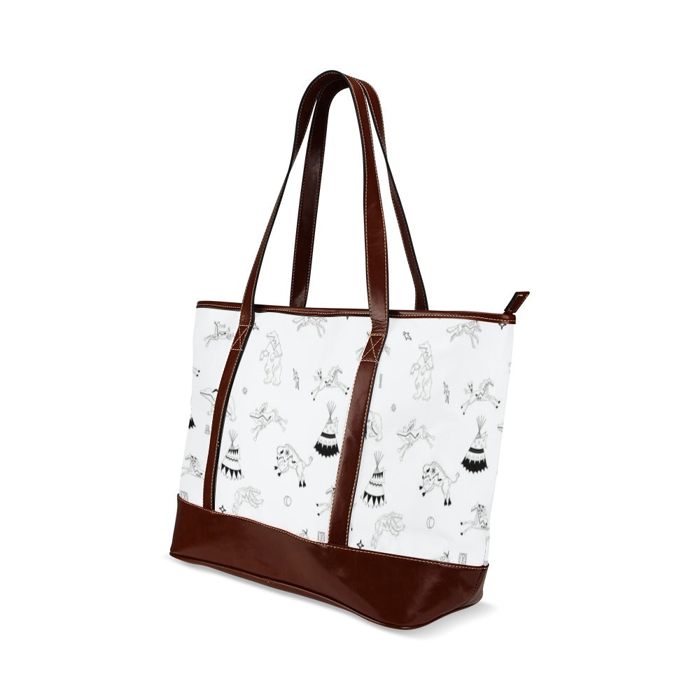 Ledger Dabbles White Tote Handbag