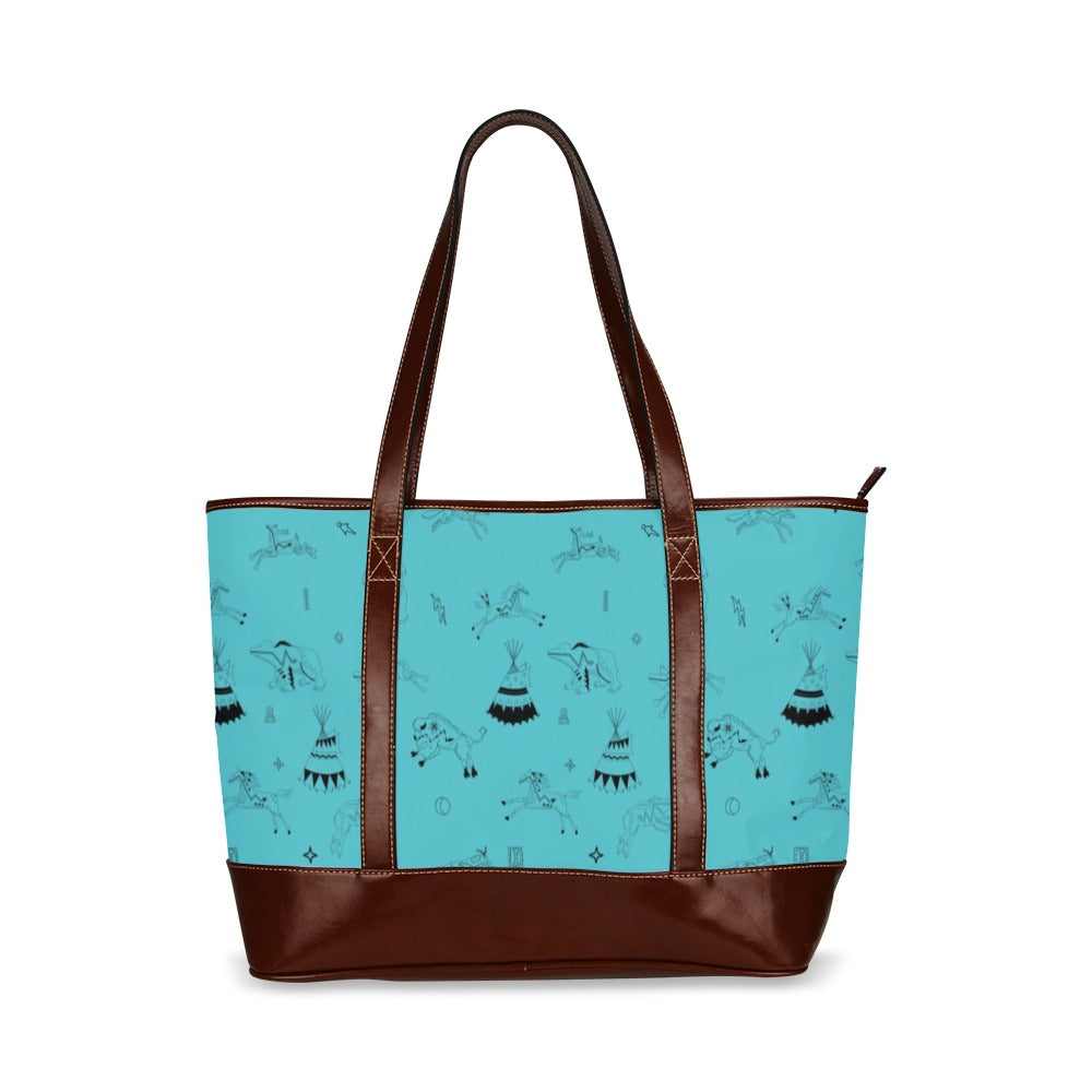 Ledger Dabbles Torquoise Tote Handbag
