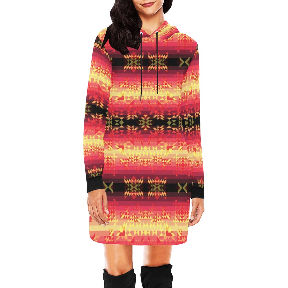 Soleil Fusion Rouge Hoodie Dress