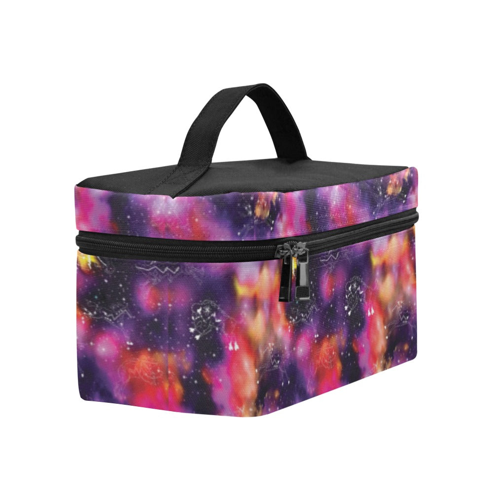 Animal Ancestors 9 Cosmic Swirl Purple and Red Cosmetic Bag/Large