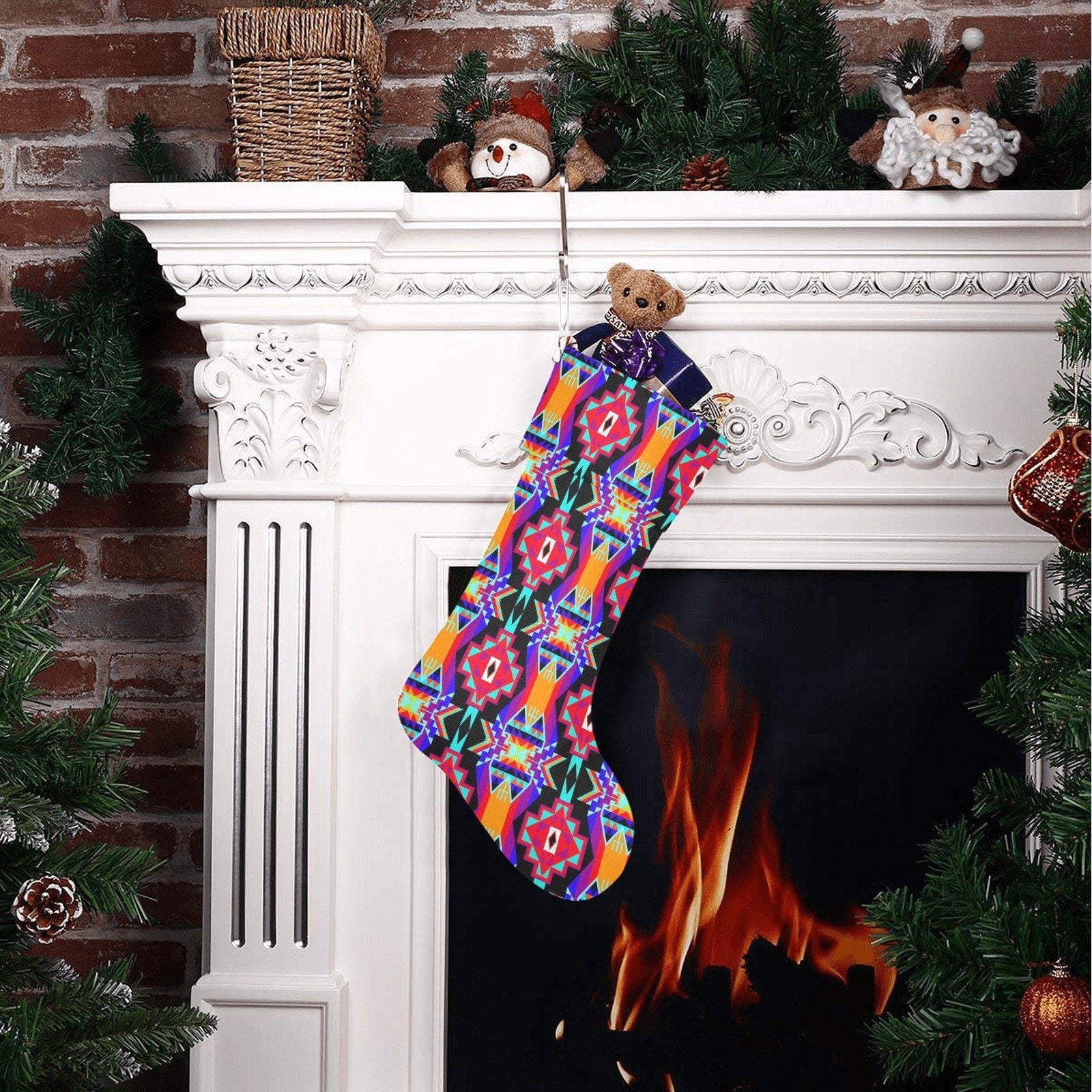 Fancy Bustle Christmas Stocking holiday stocking e-joyer 