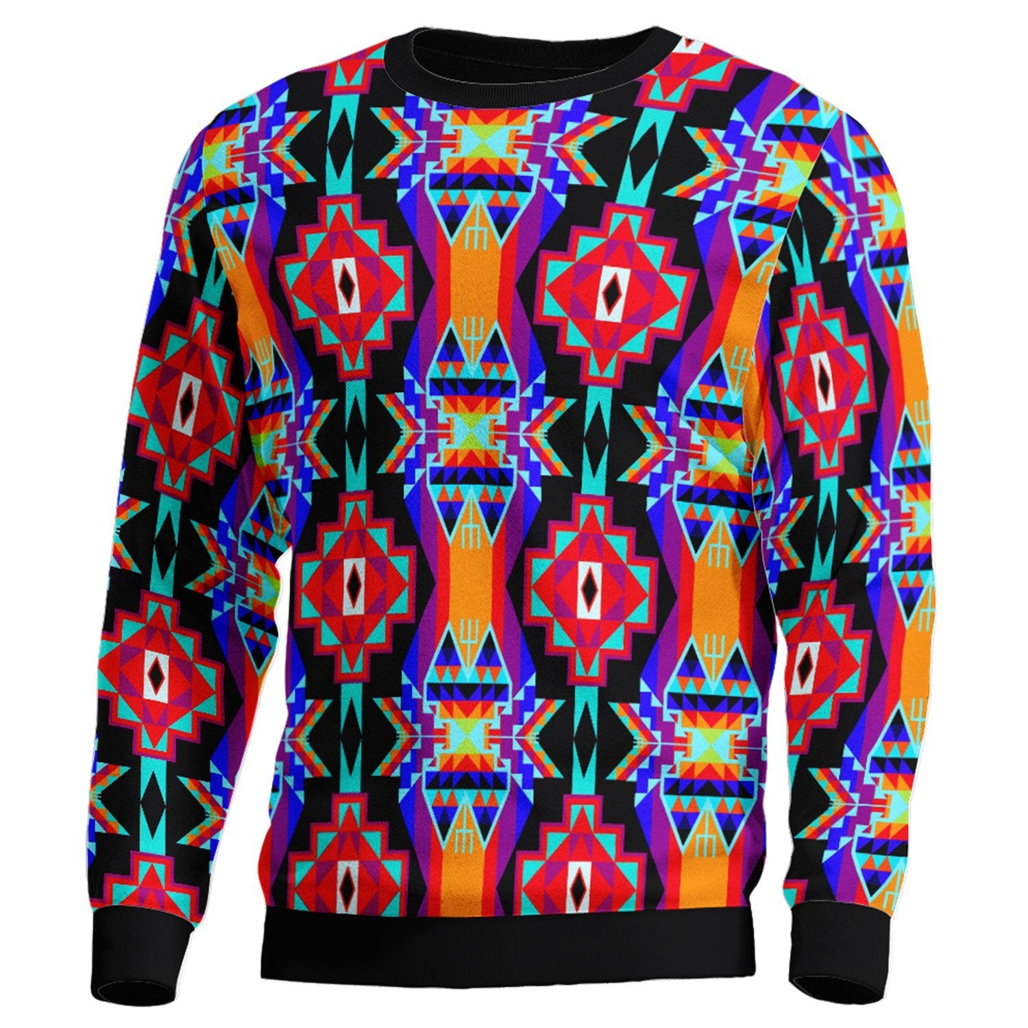トップス PHEENY PRINT JERSEY CREW NECK(MULTI) Unisex Crewneck Long Sleeve Top