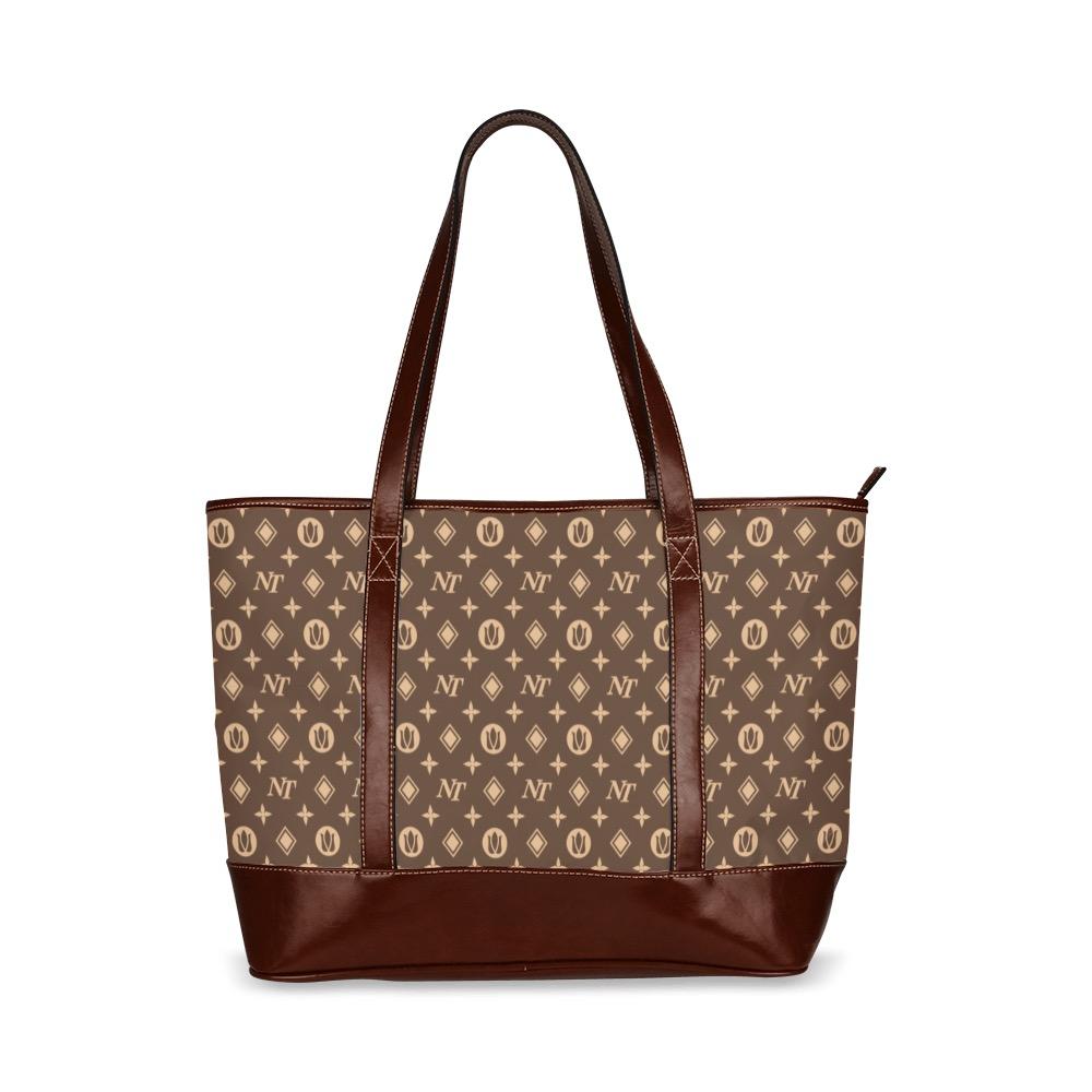 Fancy NT Brown Tote Handbag (Model 1642) bag e-joyer 