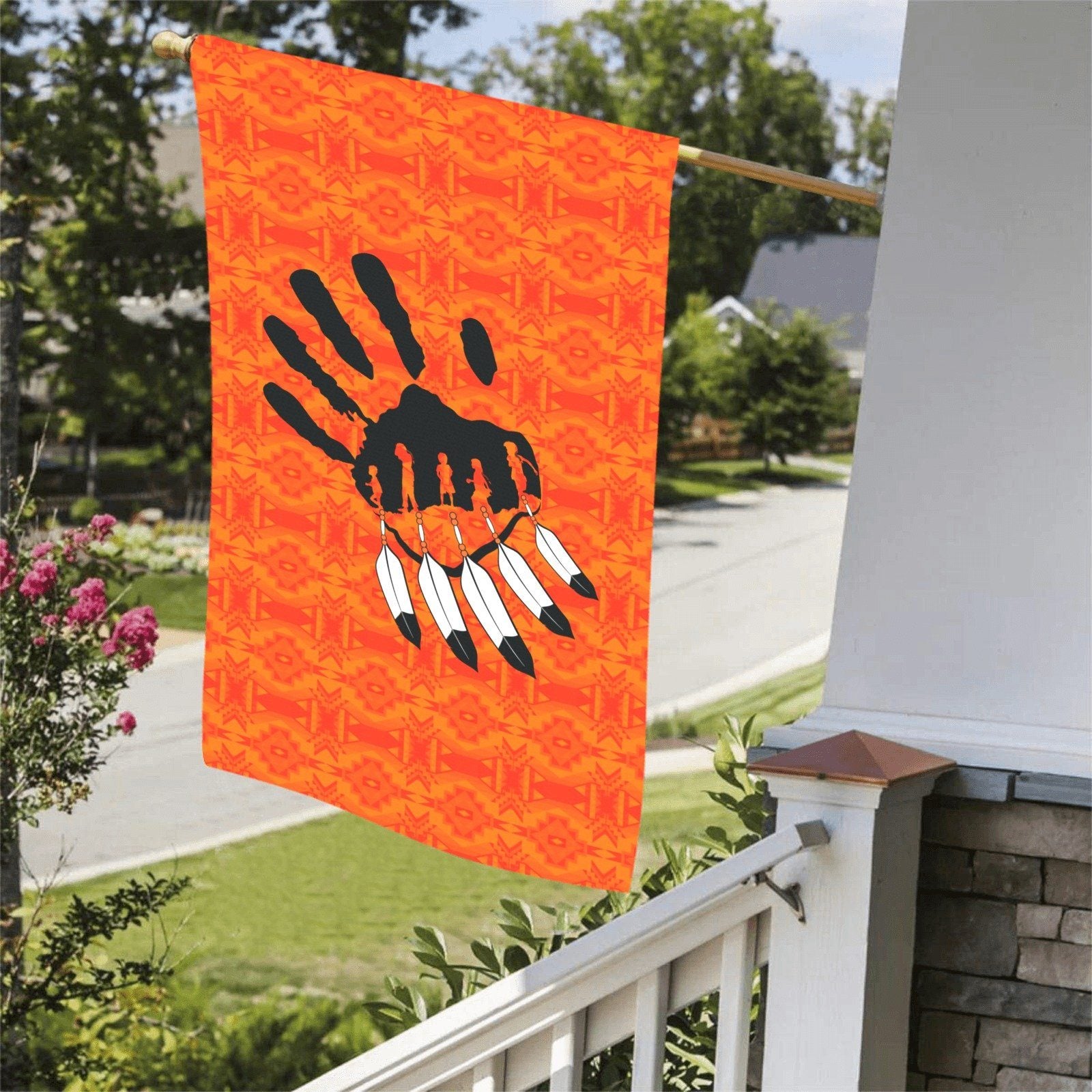 Fancy Orange - A feather for Each Garden Flag 36''x60'' (Two Sides Printing) Garden Flag 36‘’x60‘’ (Two Sides) e-joyer 