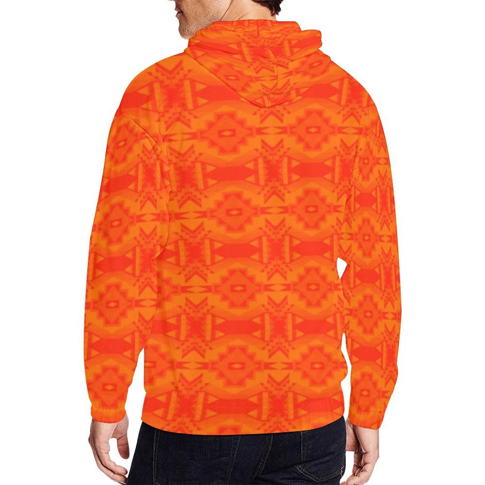 Fancy Orange All Over Print Full Zip Hoodie for Men (Model H14) All Over Print Full Zip Hoodie for Men (H14) e-joyer 