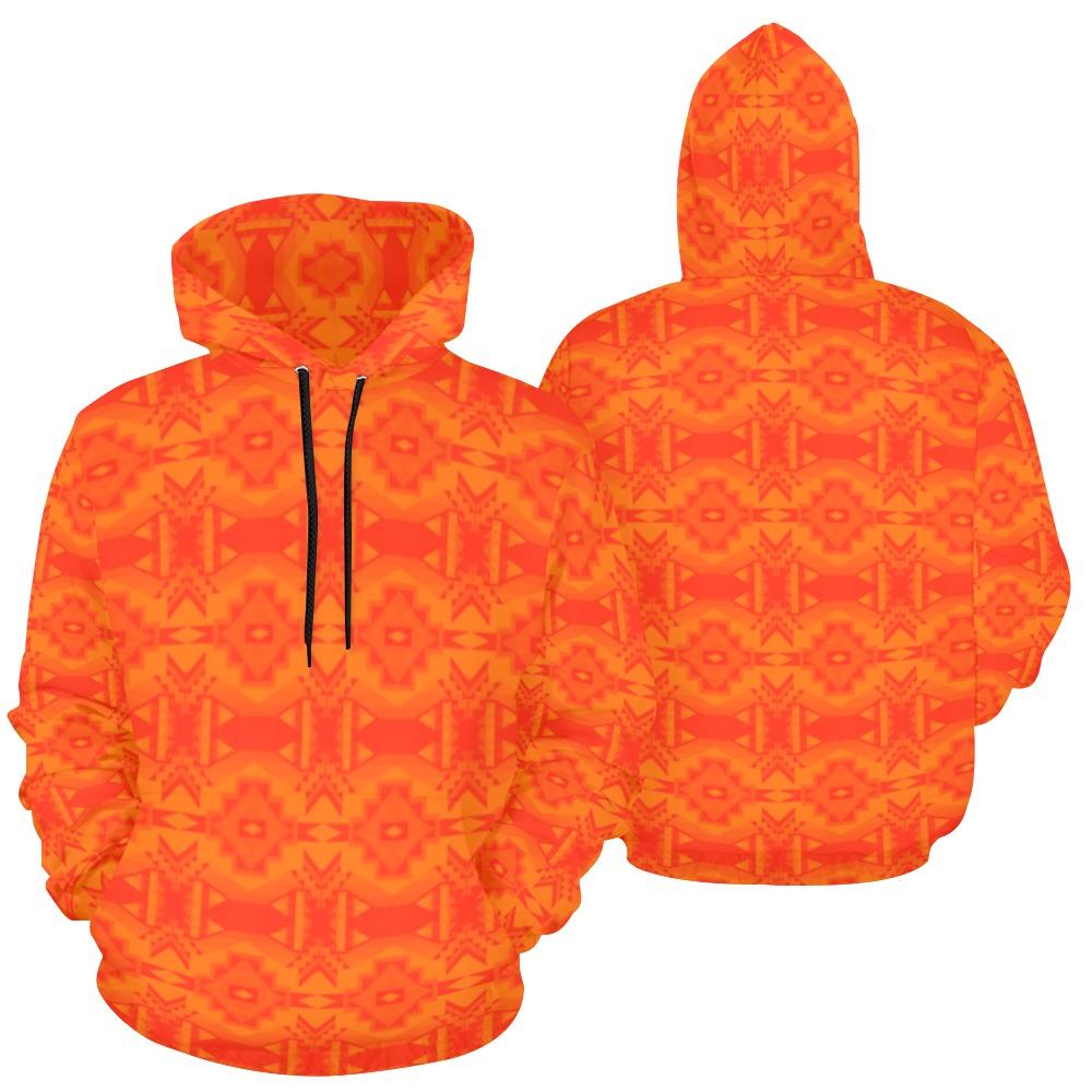 Fancy Orange All Over Print Hoodie for Women (USA Size) (Model H13) All Over Print Hoodie for Women (H13) e-joyer 