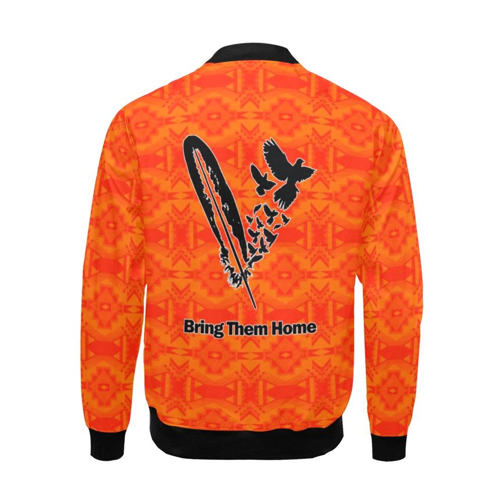 Fancy Orange Bring Them Home All Over Print Bomber Jacket for Men (Model H19) All Over Print Bomber Jacket for Men (H19) e-joyer 