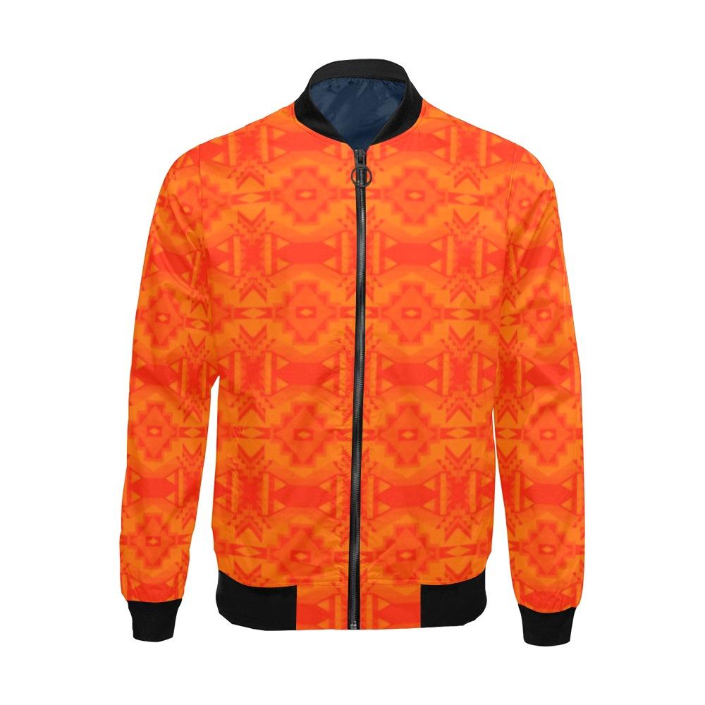 Fancy Orange Feather Directions All Over Print Bomber Jacket for Men (Model H19) All Over Print Bomber Jacket for Men (H19) e-joyer 