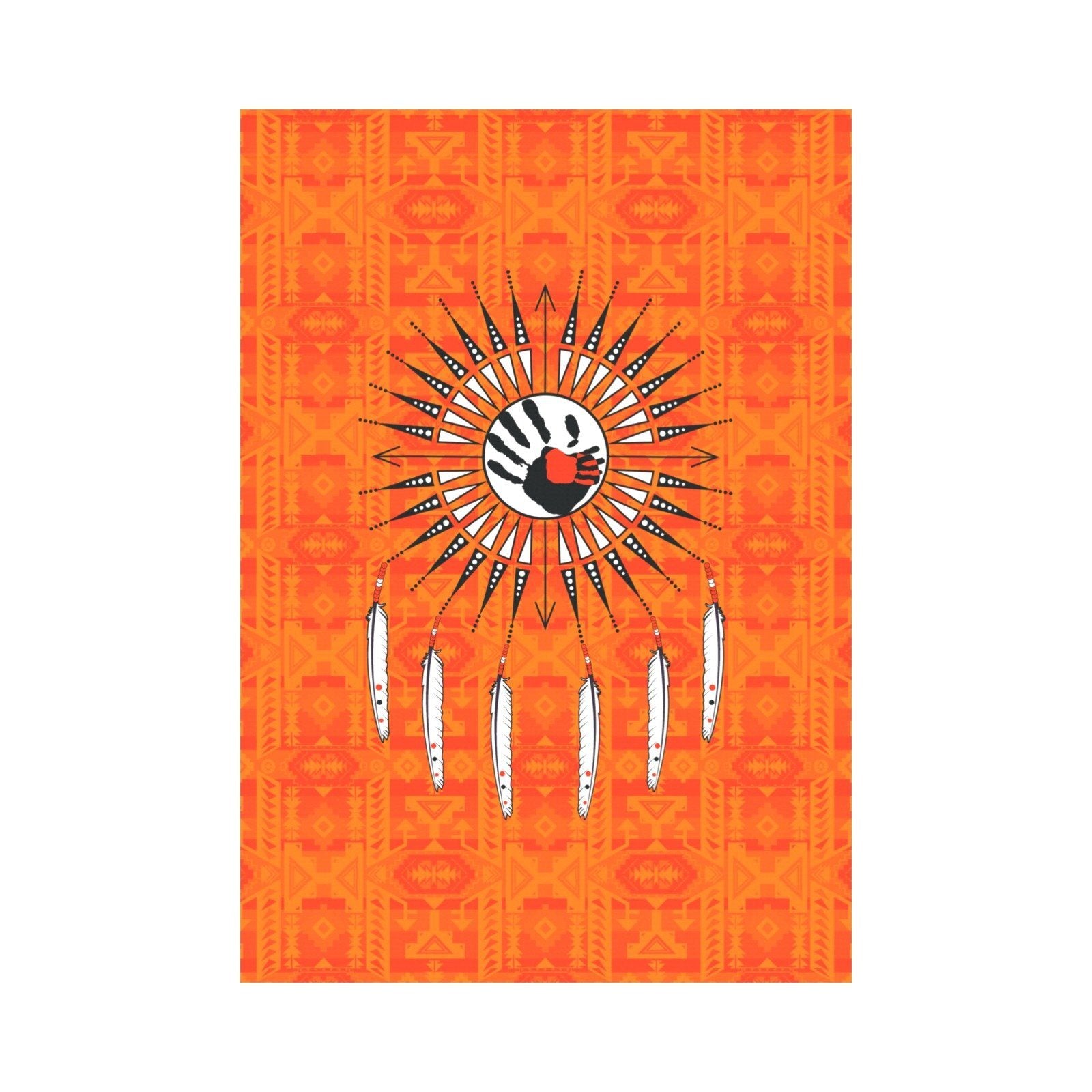 Fancy Orange - Feather Directions Garden Flag 28''x40'' (Two Sides Printing) Garden Flag 28‘’x40‘’ (Two Sides) e-joyer 