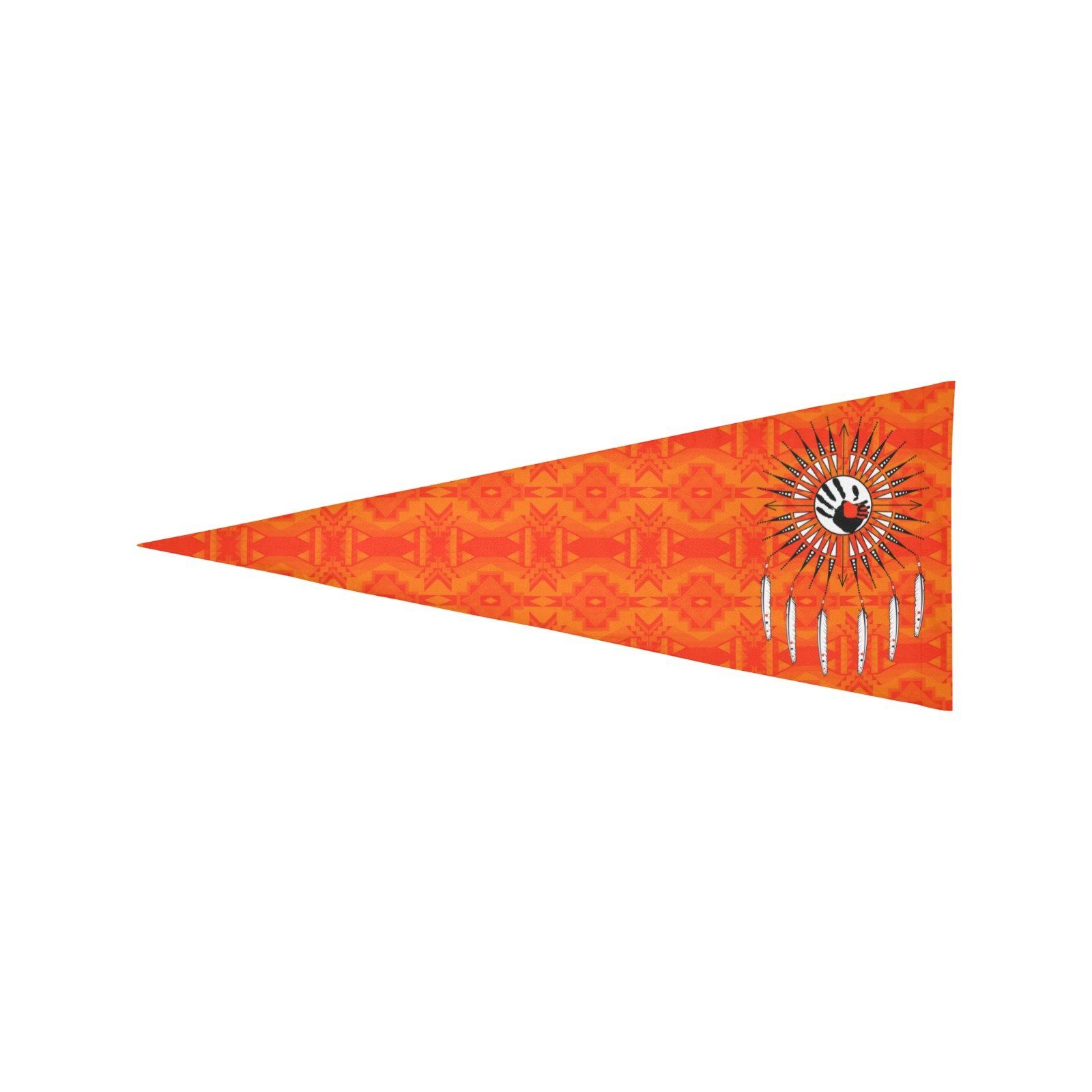 Fancy Orange Feather Directions Trigonal Garden Flag 30"x12" Trigonal Garden Flag 30"x12" e-joyer 