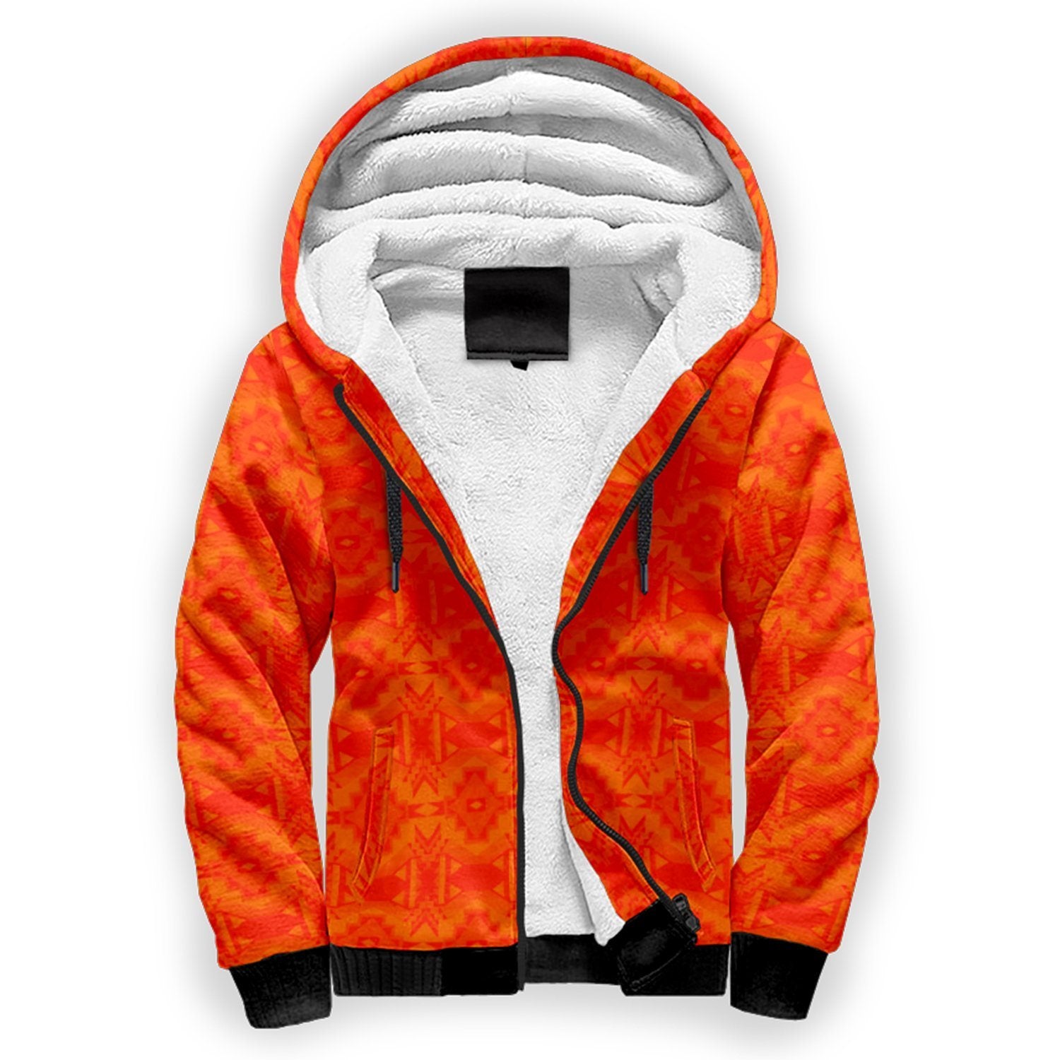 Fancy Orange Orange Sherpa Hoodie hoodie Herman 