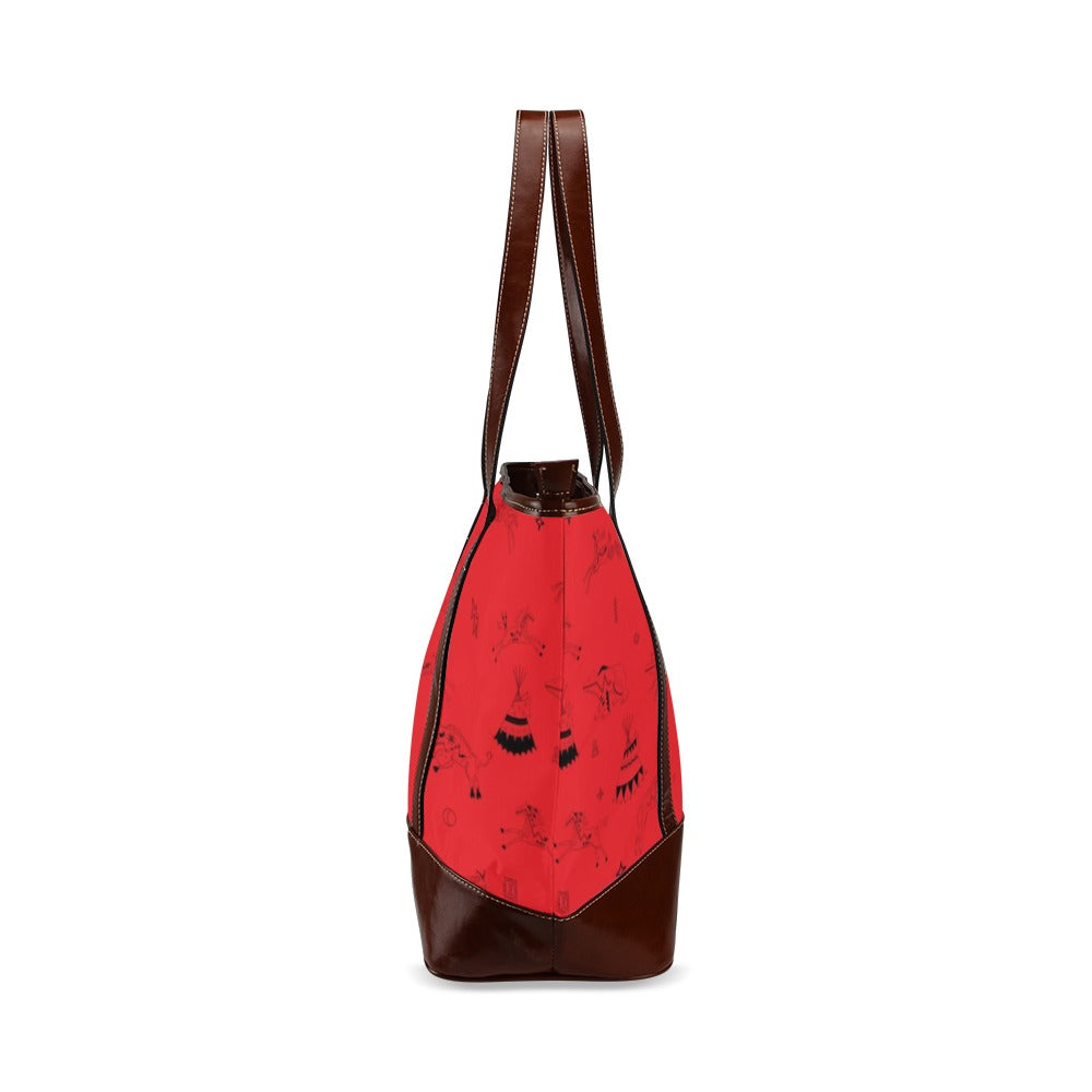 Ledger Dabbles Red Tote Handbag