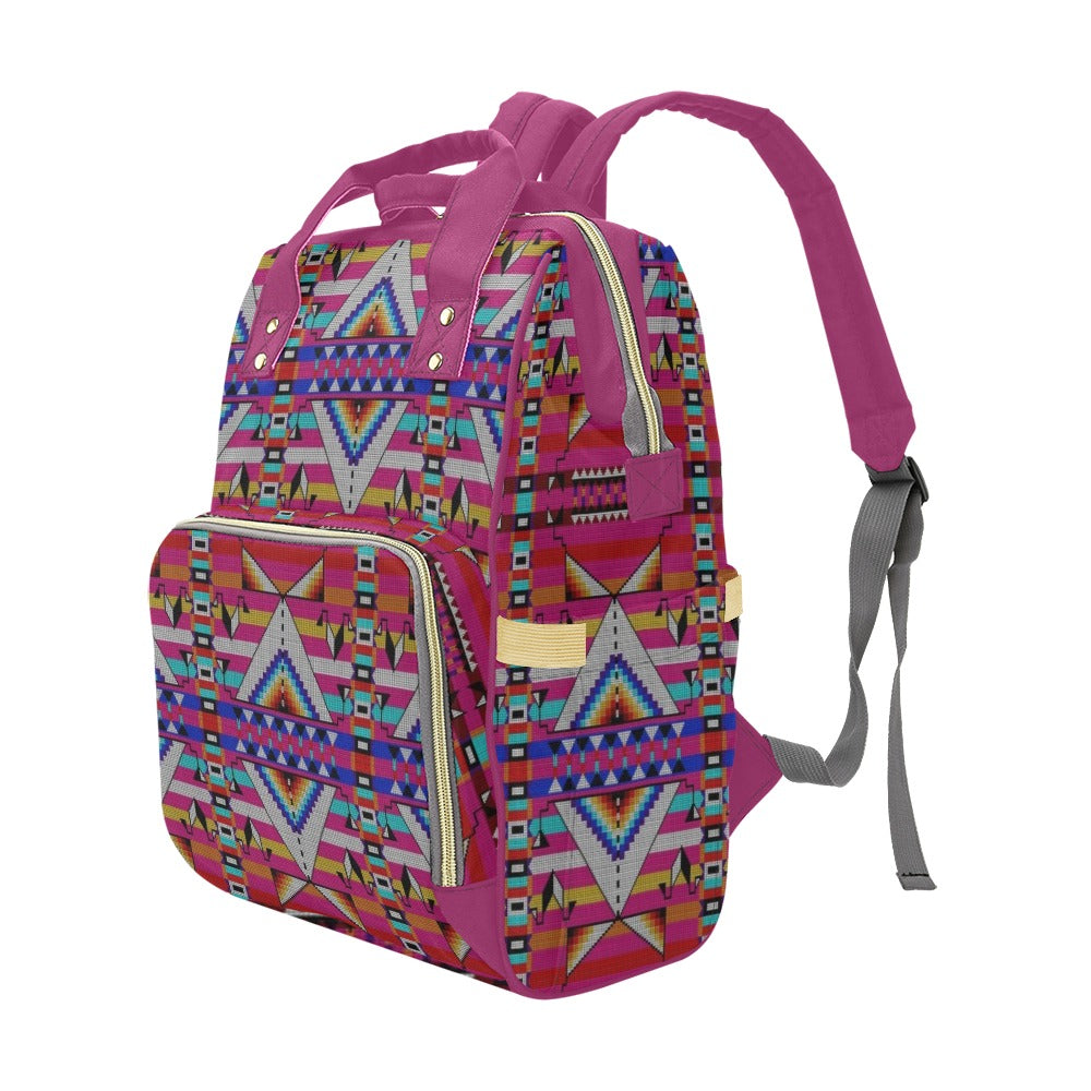 Medicine Blessing Pink Multi-Function Diaper Backpack/Diaper Bag
