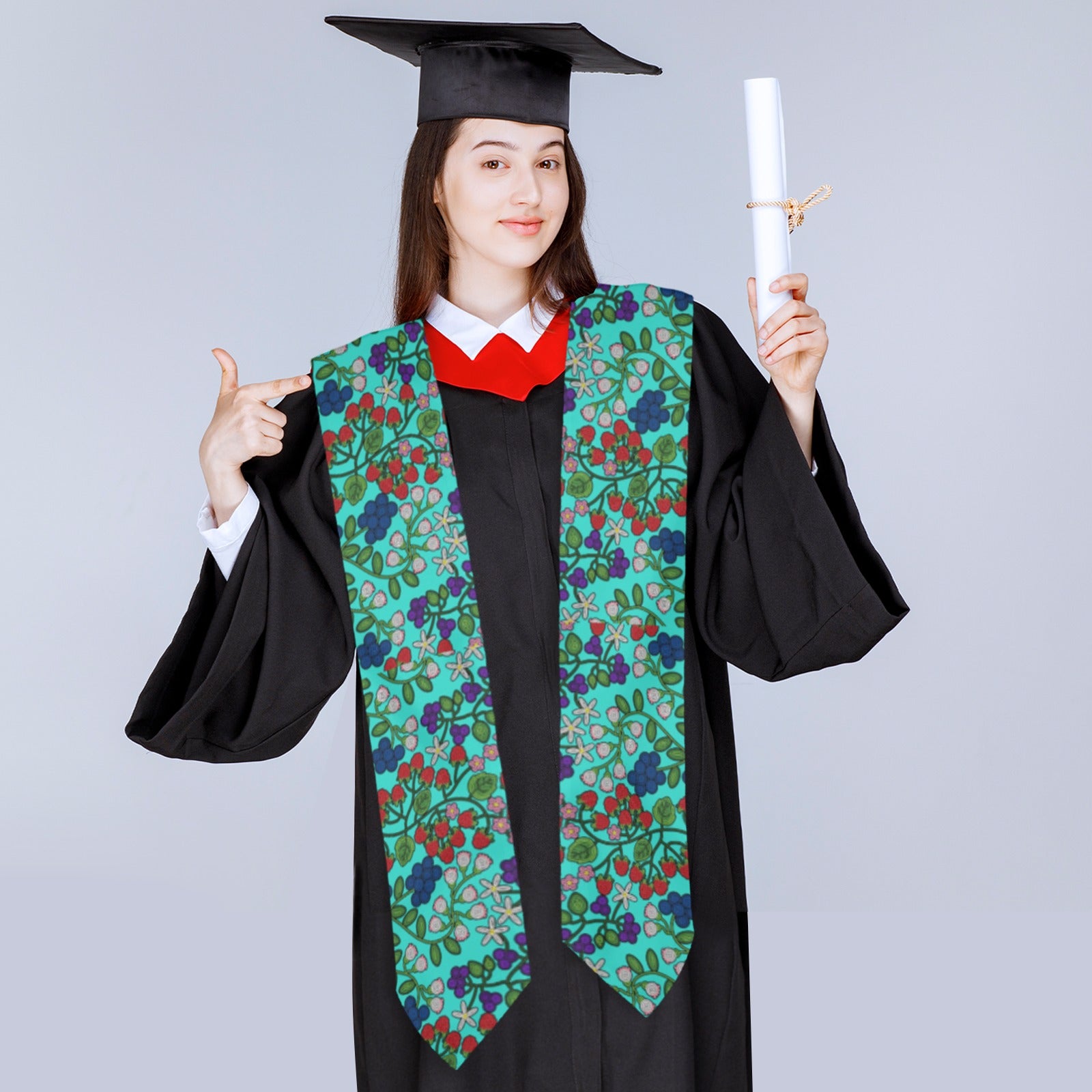 Takwakin Harvest Turquoise Graduation Stole