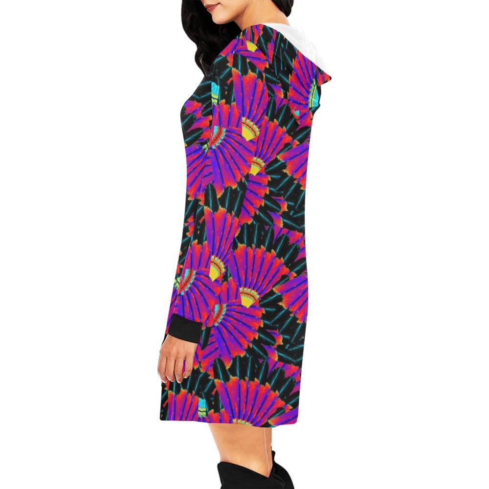 Eagle Feather Remix Hoodie Dress