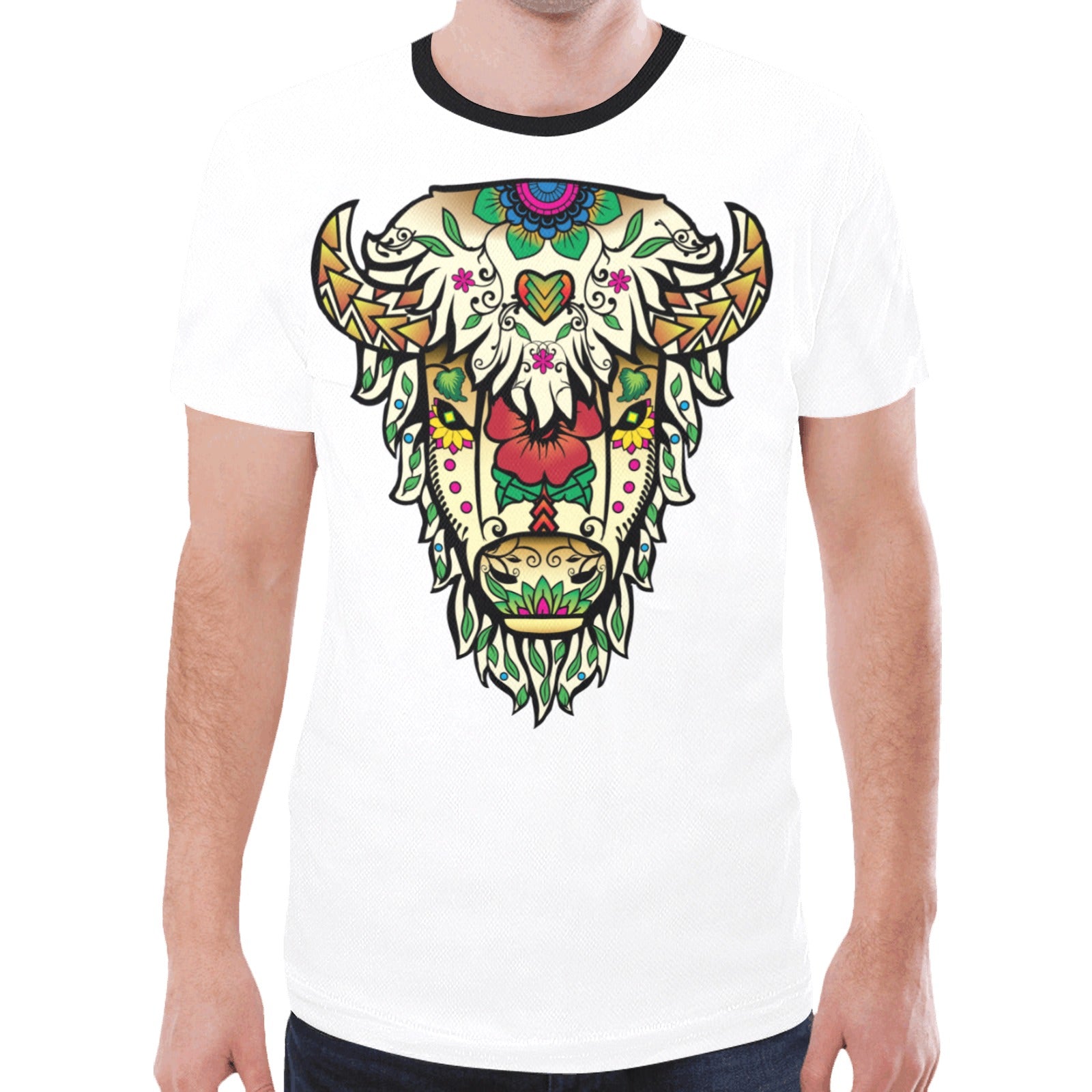 Buffalo Spirit Guide (White) T-shirt for Men
