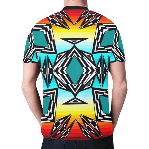 Fire and Sky Gradient II New All Over Print T-shirt for Men/Large Size (Model T45) New All Over Print T-shirt for Men/Large (T45) e-joyer 
