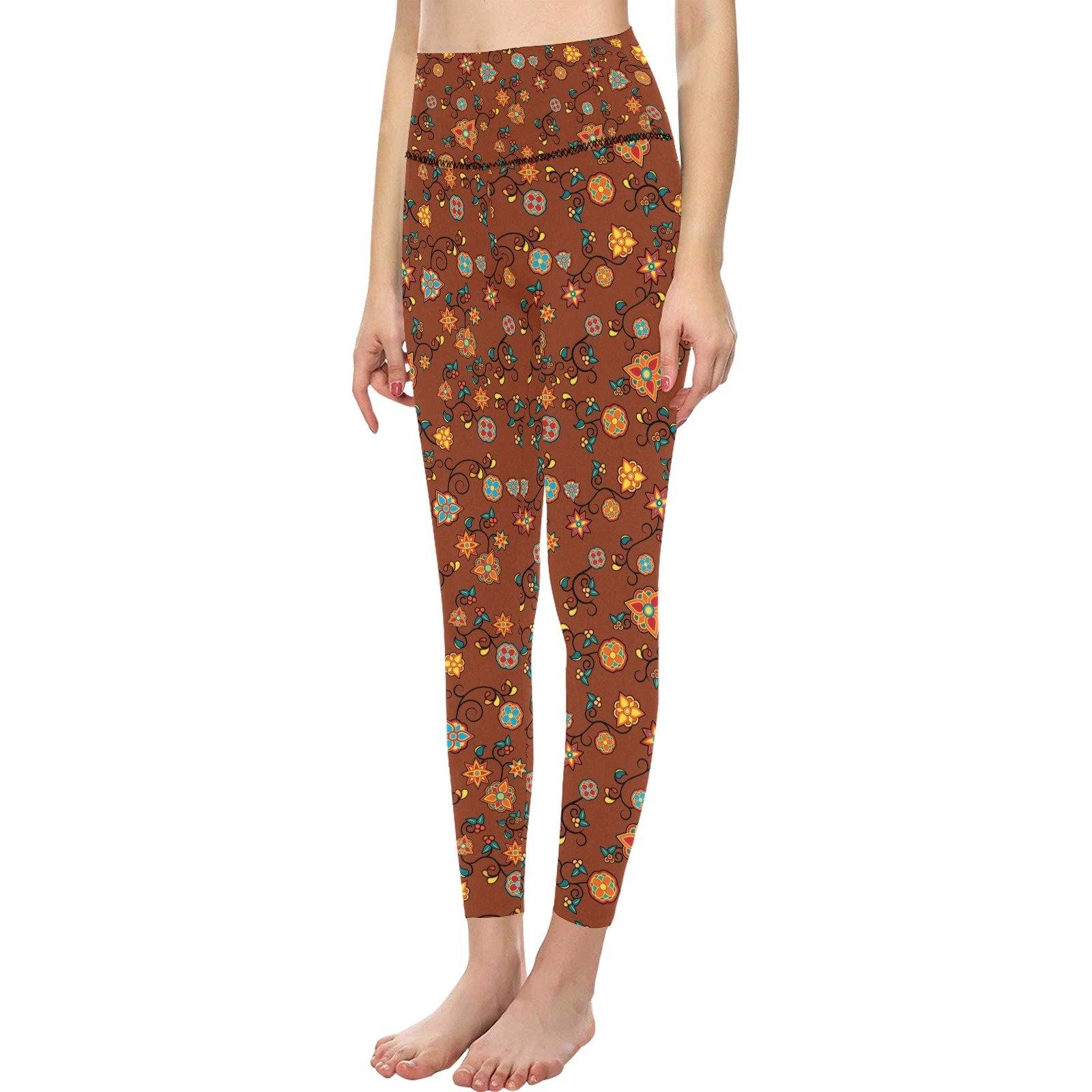 Fire Bloom Shade All Over Print High-Waisted Leggings (Model L36) High-Waisted Leggings (L36) e-joyer 