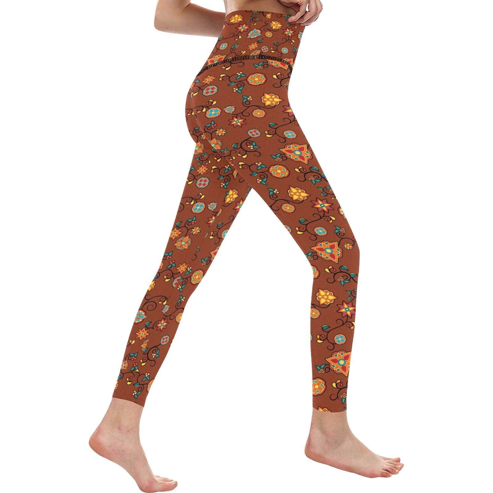 Fire Bloom Shade All Over Print High-Waisted Leggings (Model L36) High-Waisted Leggings (L36) e-joyer 