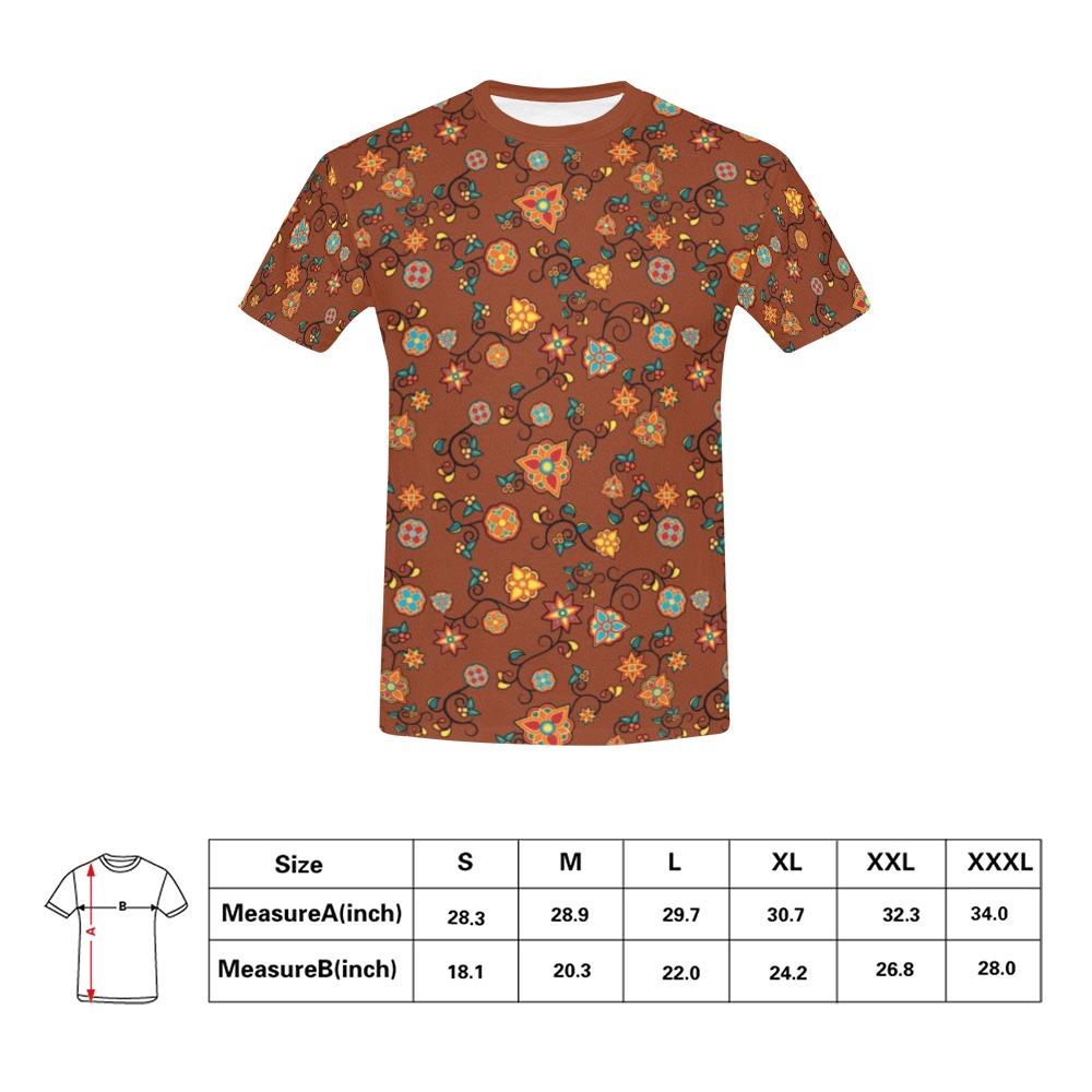 Fire Bloom Shade All Over Print T-Shirt for Men (USA Size) (Model T40) All Over Print T-Shirt for Men (T40) e-joyer 